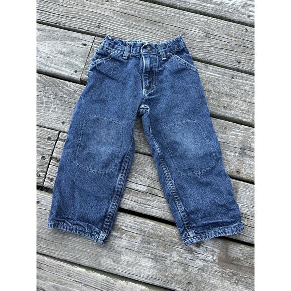 OshKosh Toddler Boys Fleece-Lined Jeans 2/2T Denim Reinforced Knees - Picture 1 of 10